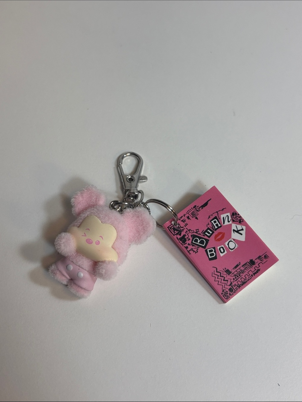 Pink bag charm set - mean girls, plushie
